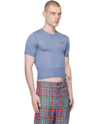 T-shirt à col rond en tricot bleu clair Vivienne Westwood