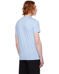 T-shirt à col rond en tricot bleu clair Lacoste