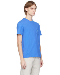 T-shirt à col rond en tricot bleu clair Polo Ralph Lauren