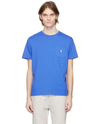 T-shirt à col rond en tricot bleu clair Polo Ralph Lauren