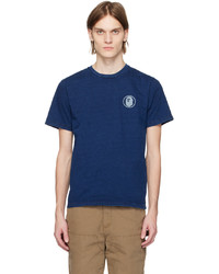 T-shirt à col rond en tricot bleu marine BAPE