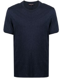 T-shirt à col rond en tricot bleu marine Michael Kors