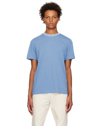 T-shirt à col rond en tricot bleu marine Moncler