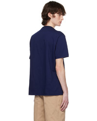 T-shirt à col rond en tricot bleu marine Versace
