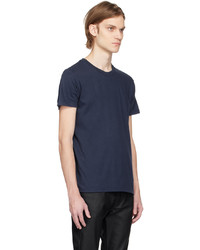 T-shirt à col rond en tricot bleu marine Naked & Famous Denim