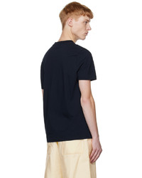 T-shirt à col rond en tricot bleu marine Jil Sander