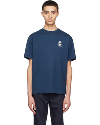 T-shirt à col rond en tricot bleu marine Études