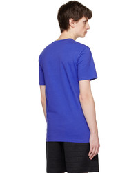 T-shirt à col rond en tricot bleu Moschino