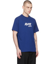 T-shirt à col rond en tricot bleu Axel Arigato
