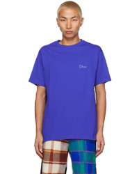 T-shirt à col rond en tricot bleu Dime