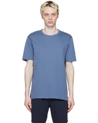 T-shirt à col rond en tricot bleu Hugo