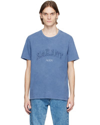 T-shirt à col rond en tricot bleu Isabel Marant