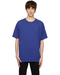 T-shirt à col rond en tricot bleu John Elliott