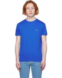 T-shirt à col rond en tricot bleu Lacoste