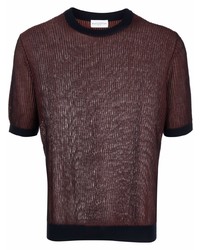 T-shirt à col rond en tricot bordeaux Ballantyne