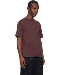 T-shirt à col rond en tricot bordeaux AFFXWRKS