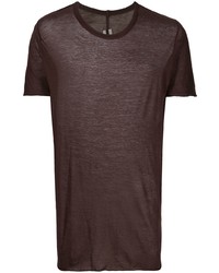 T-shirt à col rond en tricot bordeaux Rick Owens