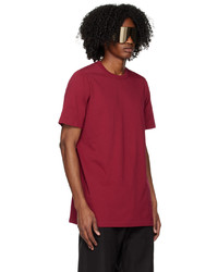 T-shirt à col rond en tricot fuchsia Rick Owens