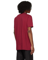 T-shirt à col rond en tricot fuchsia Rick Owens