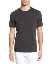 T-shirt à col rond en tricot gris foncé
