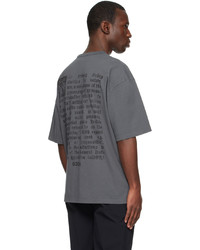 T-shirt à col rond en tricot gris foncé 032c