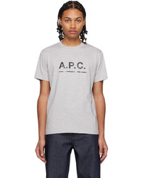 T-shirt à col rond en tricot gris A.P.C.