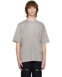 T-shirt à col rond en tricot gris Attachment