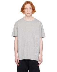 T-shirt à col rond en tricot gris Balmain