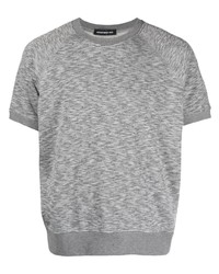T-shirt à col rond en tricot gris Department 5