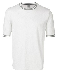 T-shirt à col rond en tricot gris Eleventy