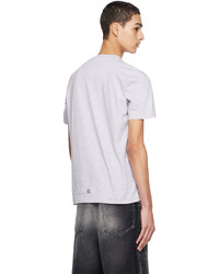 T-shirt à col rond en tricot gris Givenchy