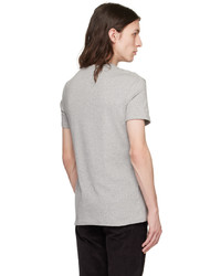T-shirt à col rond en tricot gris Tom Ford
