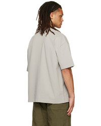 T-shirt à col rond en tricot gris Applied Art Forms