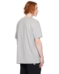 T-shirt à col rond en tricot gris Balmain