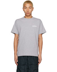 T-shirt à col rond en tricot gris Jacquemus