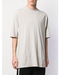 T-shirt à col rond en tricot gris Rick Owens DRKSHDW