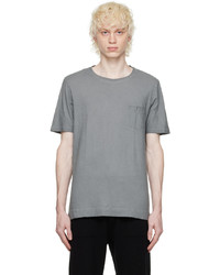 T-shirt à col rond en tricot gris Massimo Alba