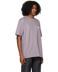 T-shirt à col rond en tricot gris Stussy