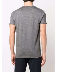 T-shirt à col rond en tricot gris Lardini