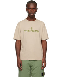 T-shirt à col rond en tricot gris Stone Island