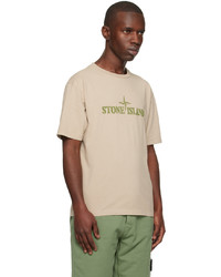 T-shirt à col rond en tricot gris Stone Island