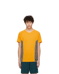 T-shirt à col rond en tricot jaune