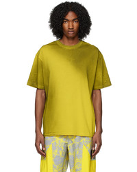 T-shirt à col rond en tricot jaune A-Cold-Wall*