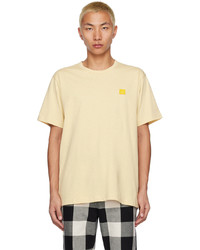 T-shirt à col rond en tricot jaune Acne Studios