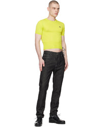 T-shirt à col rond en tricot jaune Vivienne Westwood