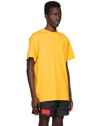 T-shirt à col rond en tricot jaune 424