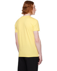 T-shirt à col rond en tricot jaune Lacoste