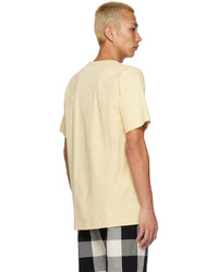 T-shirt à col rond en tricot jaune Acne Studios