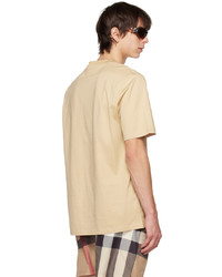 T-shirt à col rond en tricot marron clair Burberry