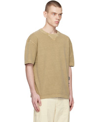 T-shirt à col rond en tricot marron clair BOSS